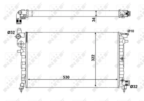 Radiatorius, variklio aušinimas NRF 509502A