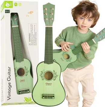 Medinė gitara žaislas Classic World, su retro dizainu