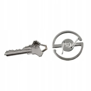 Nite Ize Medallion Key karabinas, plieninis, sidabrinis