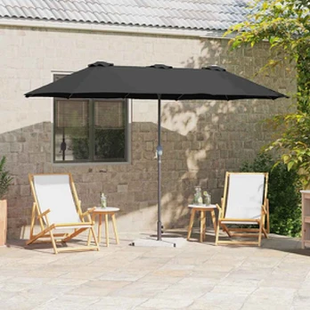 Sodo skėtis Juoda 380 x 196 x 235 cm