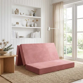 Čiužinys Sulankstomas Sofos Lova 140 x 67 x 45 cm Rožinė