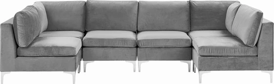Modulinė sofa Beliani Evja, pilka sp., 300 x 150 cm x 84 cm
