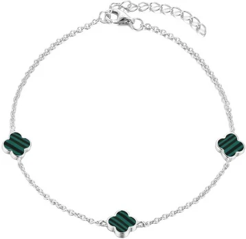 Sidabrinė apyrankė su malachitais Brasco 60246