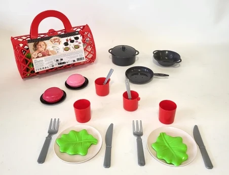 Ecoiffier Bag with toy dinner set 23cm (10982)