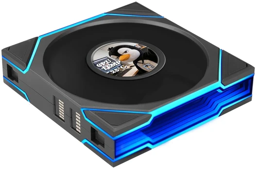 Lian Li UNI FAN TL120 LCD FLEX Wireless ARGB Reverse juodas | Gehäuselüfter