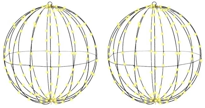 Dovana su 384 LED 2 pcs Šilta balta 60 cm metalas
