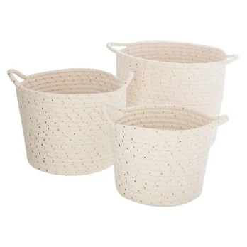 Storage baskets, 3 pieces, baltas