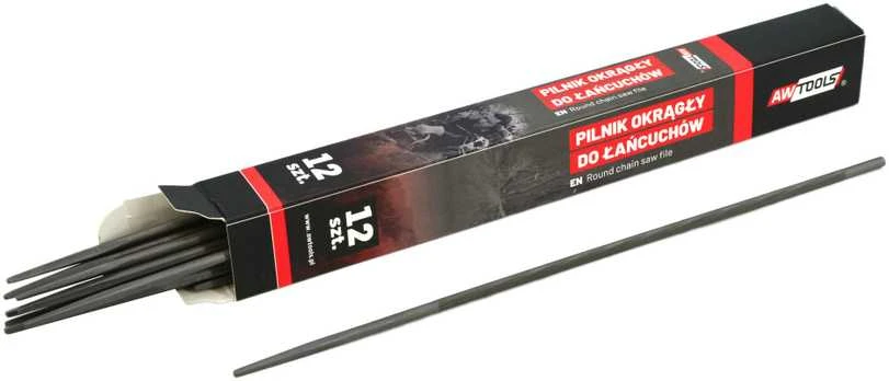 AW-Tools AWTOOLS PILNIK OKRĄGŁY DO ŁAŃCUCHÓW 4,5mm 12szt.