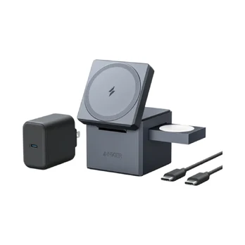 Anker 3-In-1 Cube Wireless Fast Charger 15W Grey