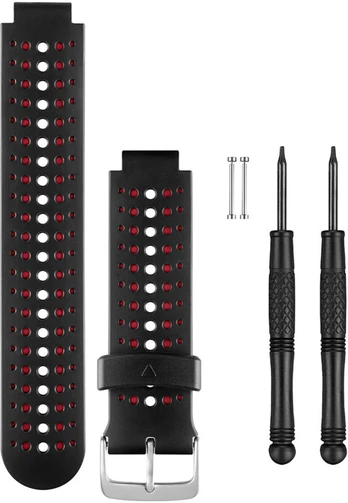 Garmin watch strap Forerunner 235, black/marsala red | 010-11251-90