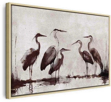 Artgeist Paveikslas - Herons painted with ink