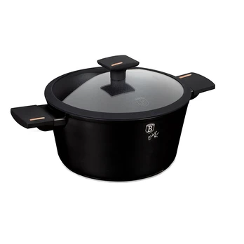 Puodas su dangčiu BERLINGERHAUS MONACO, juodos sp., ø28 cm