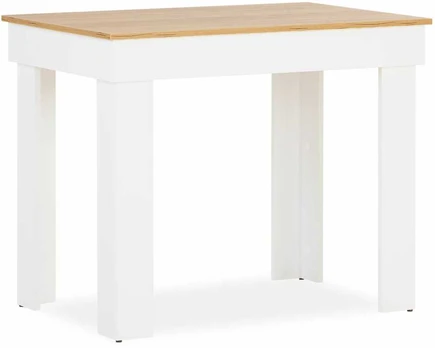 Homestyle4U Valgomasis stalas, Moderni virtuvė, 90x60 cm, Baltas