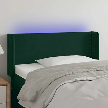 Galvūgalis su led, tamsiai žalias, 103x16x78/88cm, aksomas