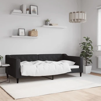 Lova Sofa, juodos spalvos, 90x190cm, audinys
