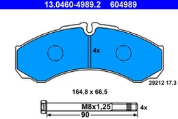 ATE 13.0460-4989.2 Brake pad set