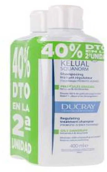 Ducray KELUAL SQUANORM Šampūnas for oily dandruff pack 2 x 400 ml