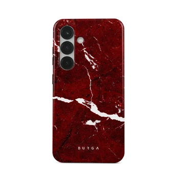 Iconic Red Ruby - Marble Samsung Galaxy S25 Plus Case, Tough (Magnetic) / N/A