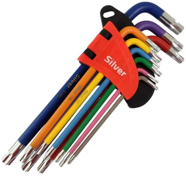 SILVER TORX 9szt. T10-T50 /Sidabrinis