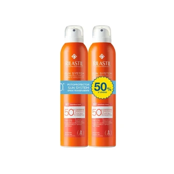 Rilastil Sun System Dry Touch Spray SPF 50 apsauga nuo saulės, 2 x 200 ml