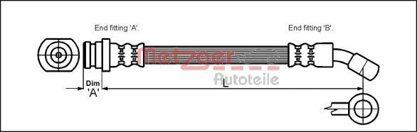 Stabdžių žarnelė METZGER 4110072