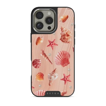 Seashells - iPhone 16 Pro Case, Elite Dark (MagSafe) / Silver