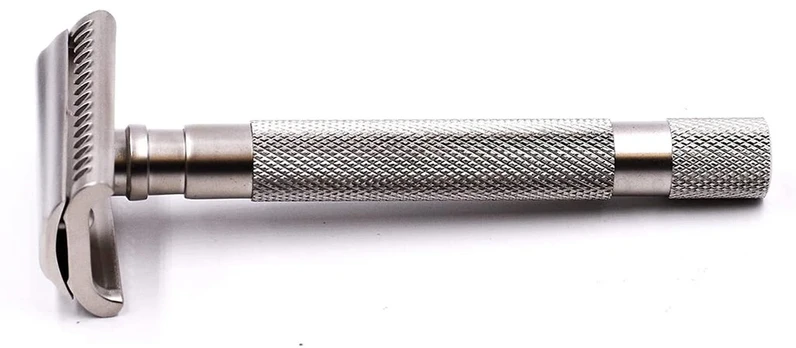 Parker 55sl-sc dvigubo ašmens skustuvas, satino chromo apdaila