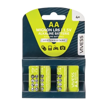 Elementai VIVESS AA LR6, 1,5V, 4 vnt.