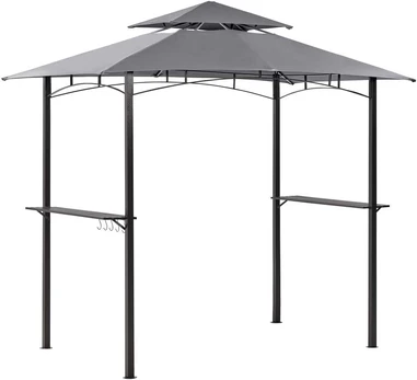 Beliani Pawilon sodo 240 x 148 cm pilkas NARO