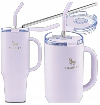 Didelis Termosas Puodelis Automobiliui Su Šiaudeliu Sandarus 1200ml
