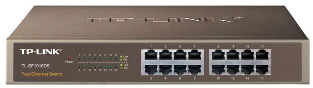 TP-LINK Switch TL-SF1016DS Unmanaged, Desktop/Rackmount, 10/100 Mbps (RJ-45) ports quantity 16