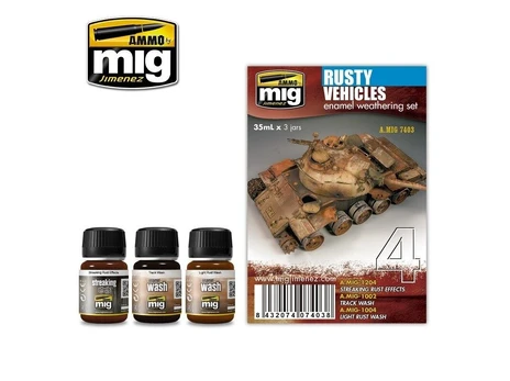 AMMO by MIG Jimenez AMMO MIG - Sendinimo rinkinys RUSTY VEHICLES, 7403