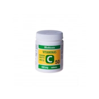 Maisto papildas Askorbo rūgšties MDF 500 mg tabletės, N50