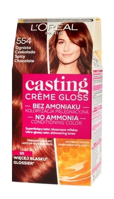 Plaukų dažai L'Oreal Paris Casting Creme Gloss, 554 Spicy Chocolate