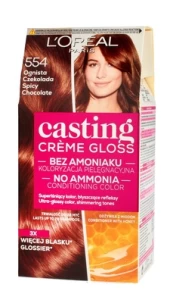 Plaukų dažai L'Oreal Paris Casting Creme Gloss, 554 Spicy Chocolate kaina
