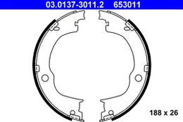 ATE 03.0137-3011.2 Brake shoe set