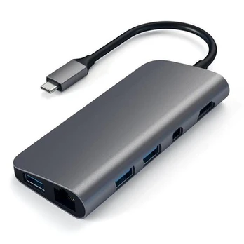 USB-C koncentratorius 4K HDMI/Mini DP Gigabit Ethernet Satechi.