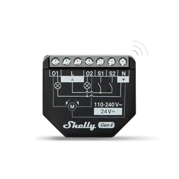 Shelly 2PM Gen4 2 kanalų relė 16A (WiFi, Bluetooth, Zigbee, Matter)