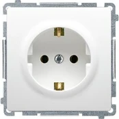 Kontakt Simon Basic Gniazdo Schuko su įžeminimu, baltas