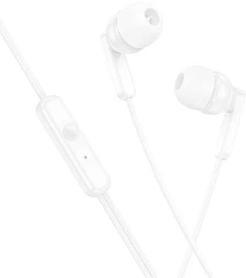 Dėklas HOCO earphones for Jack 3,5mm with microphone M121 Bright baltas