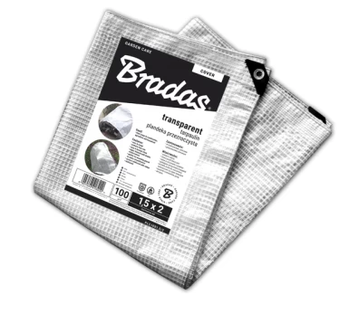 Armuotas sodo tentas Bradas Leno Cristal, 1.5 x 2 m, 100 g/m²