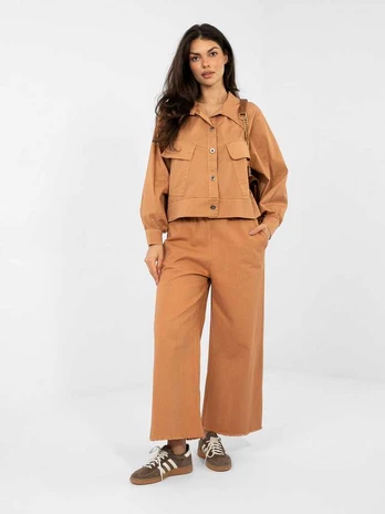 Moteriška oversize striukė tamsiai oranžinė