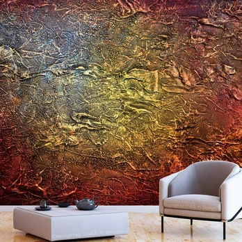 Artgeist Fototapetas - Raudona Gold