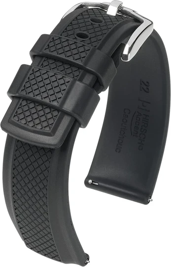 Hirsch vyriškas caoutchouc laikrodžio dirželis, modelis Accent, 20 mm