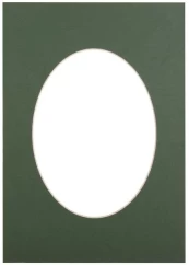 Passepartout 21x29.7, green oval kaina