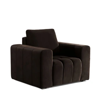 Fotelis Lazaro, rudas, audinys Monolith 29