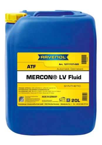 ATF alyva RAVENOL (20L) RAV ATF MERCON LV 20L