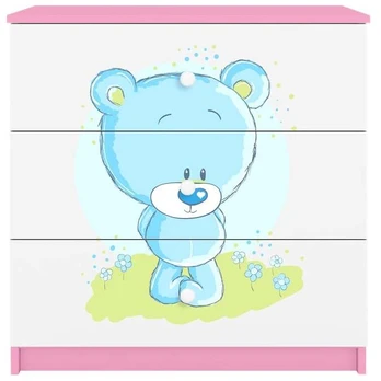 Rožinė Komoda babydreams meškiukas