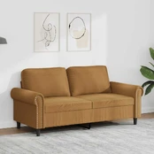 Dvivietė sofa, rudos spalvos, 140cm, aksomas kaina