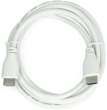 Raspberry HDMI - HDMI kabelis 1m Baltas
